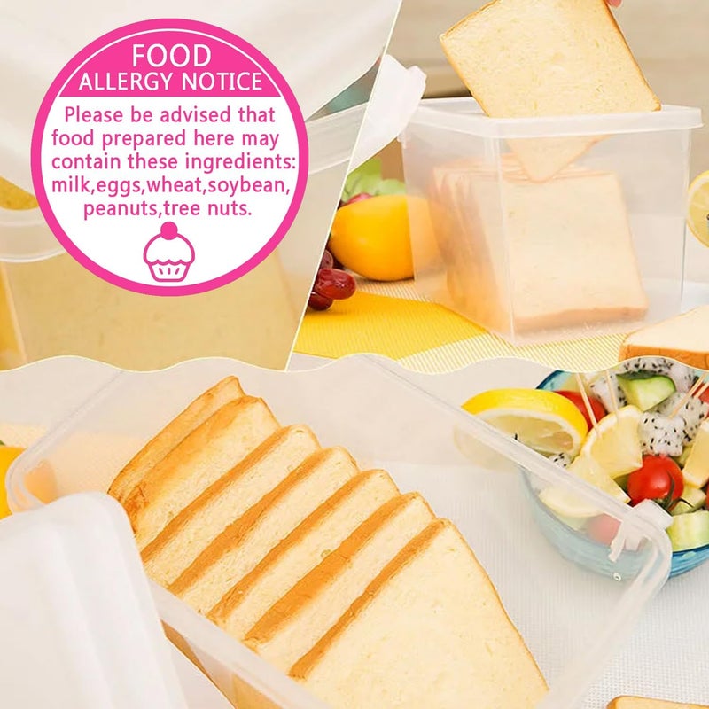 Limarqabel 500pcs Allergy Sticker for Cake 2 Inch Pink Allergen Labels Food Safety Stickers for Bakery, Party,Restaurants - Image 5